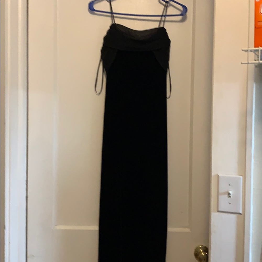 Black velvet gown